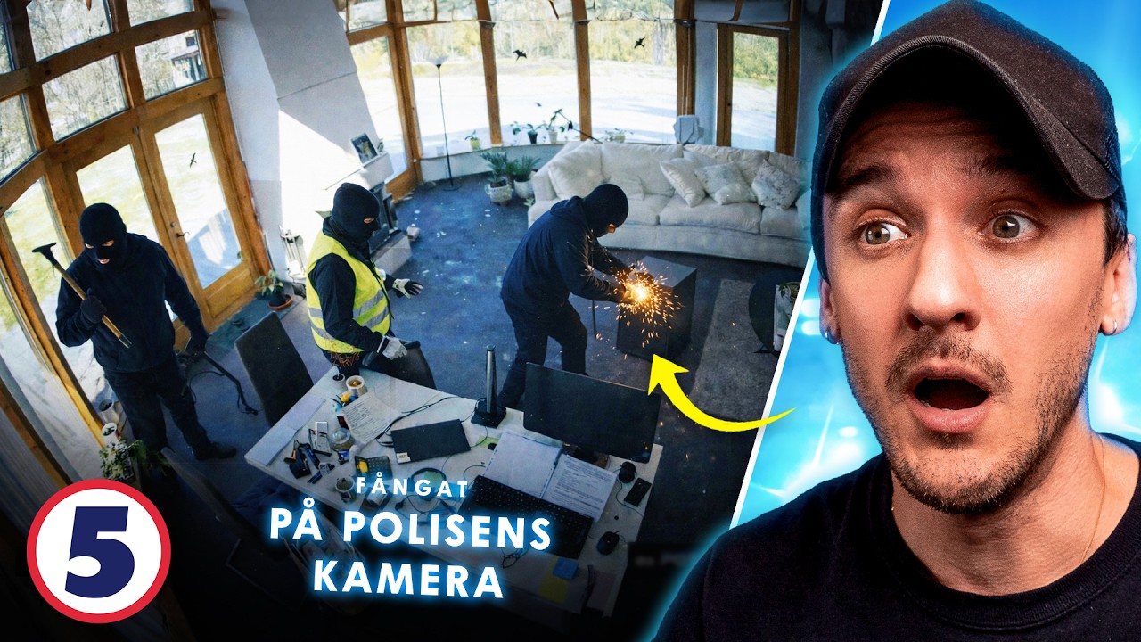 Inbrottstjuvar Fångade På Övervakningskamera | Reagerar På Fångat På Polisens Kamera