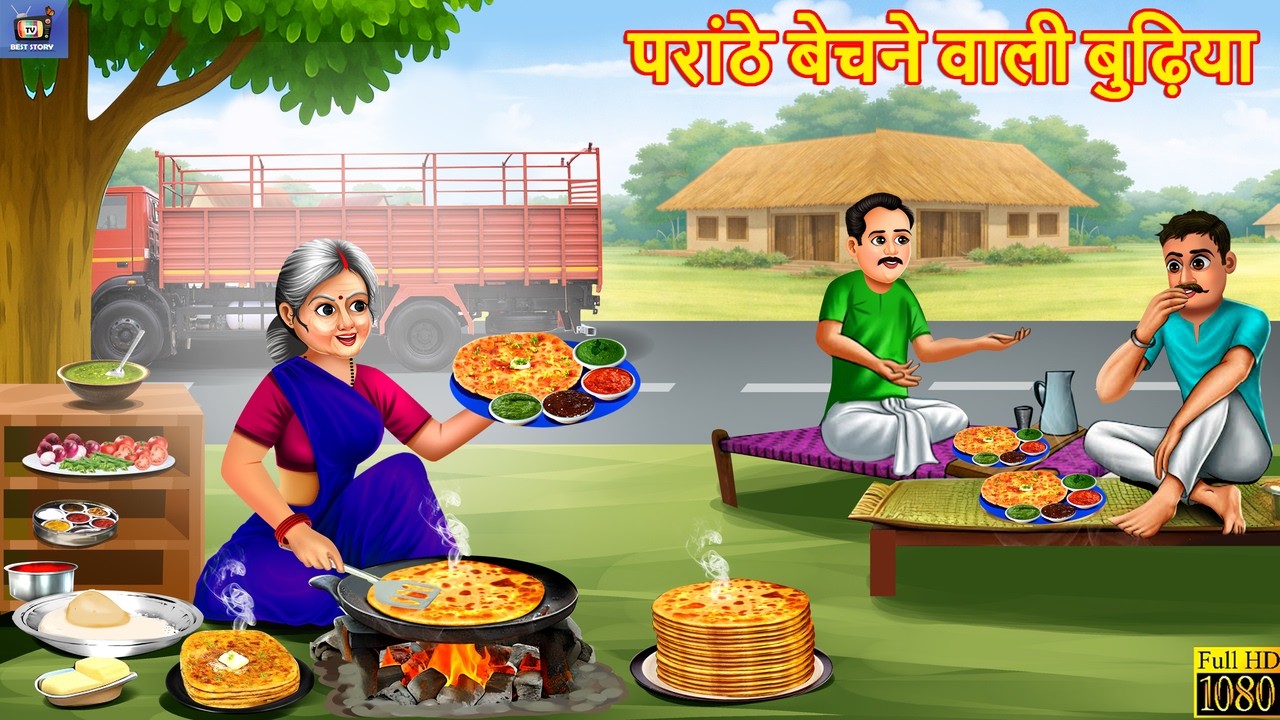परांठे बेचने वाली बुढ़िया | Hindi Kahani | Moral Stories | Hindi Story | Cartoon Video |Kahani |Story