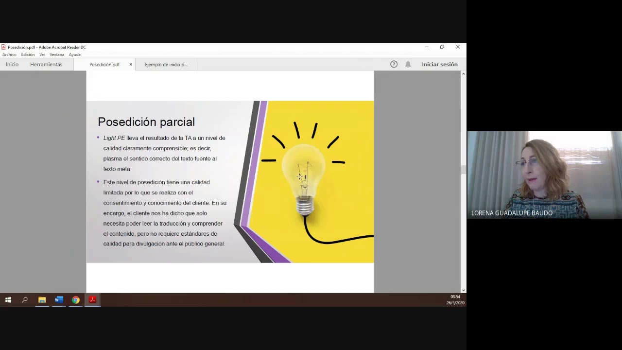 Posedici&oacute;n videoclase 2