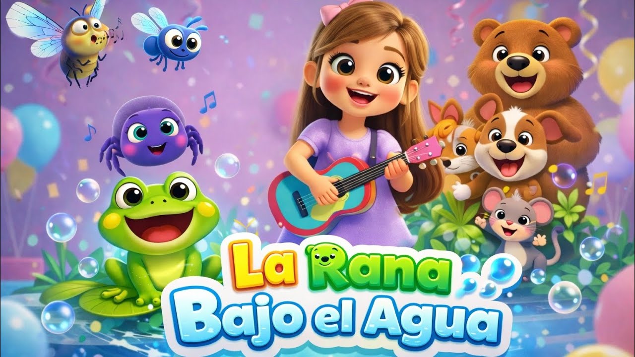 🎵🎵🎼¿Puedes cantar sin equivocarte?🐸La Rana Debajo del agua