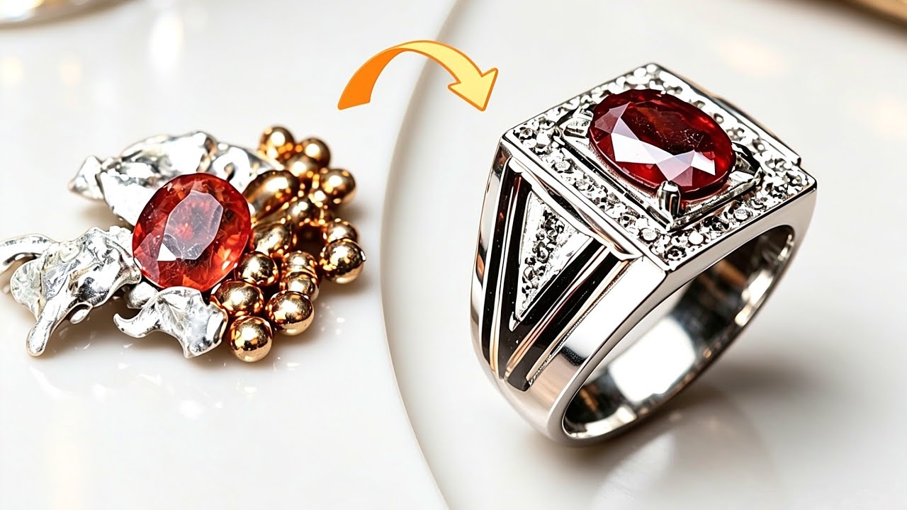 how to make silver ring for men - diy project