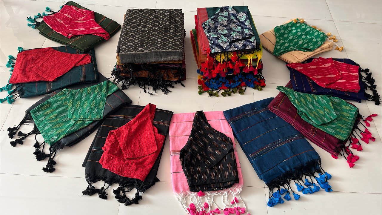 Super combo offer 😍 ikkat handloom sarees👌👌9164852727🥳🥳