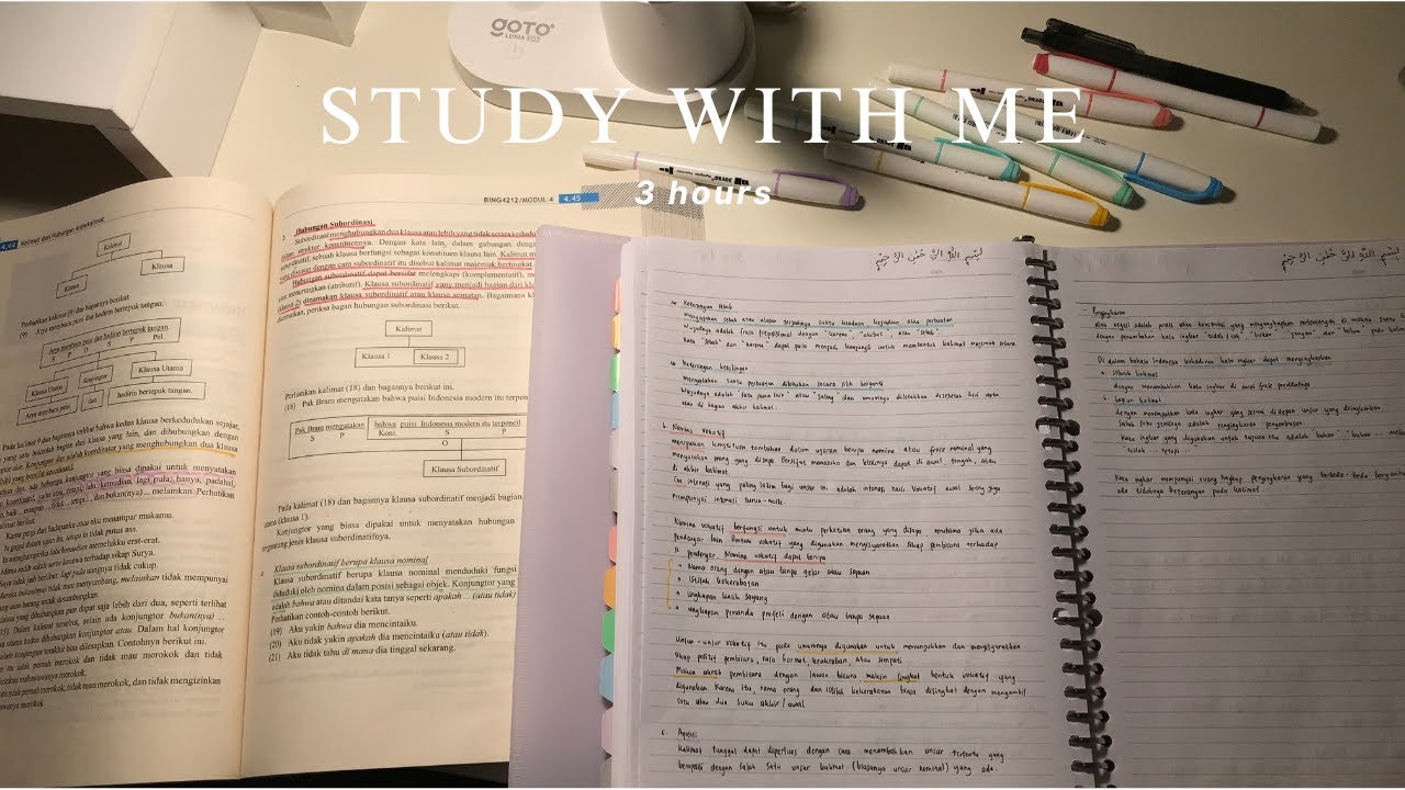 3-HOUR STUDY WITH ME 📚 [no break, forest river sound with count up timer]