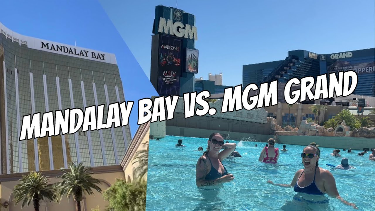 It&rsquo;s pool season! 😎 We stayed at two Vegas pool resorts, will Mandalay Bay or MGM Grand win?