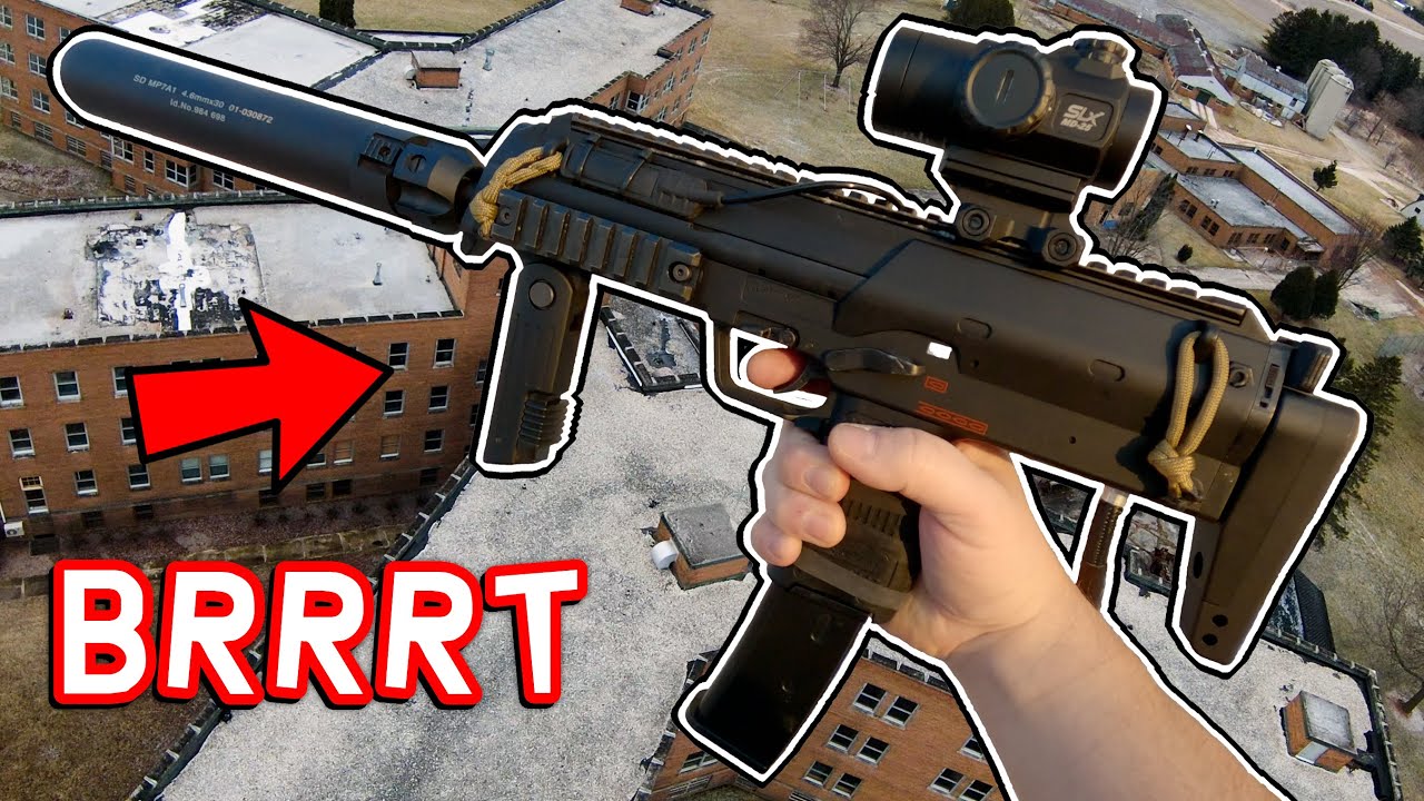 Airsoft Gameplay VS Dutch The Hooligan & Airsoft Alfonse @ Abandoned Asylum! FULL AUTO HPA MP7 BRRRT