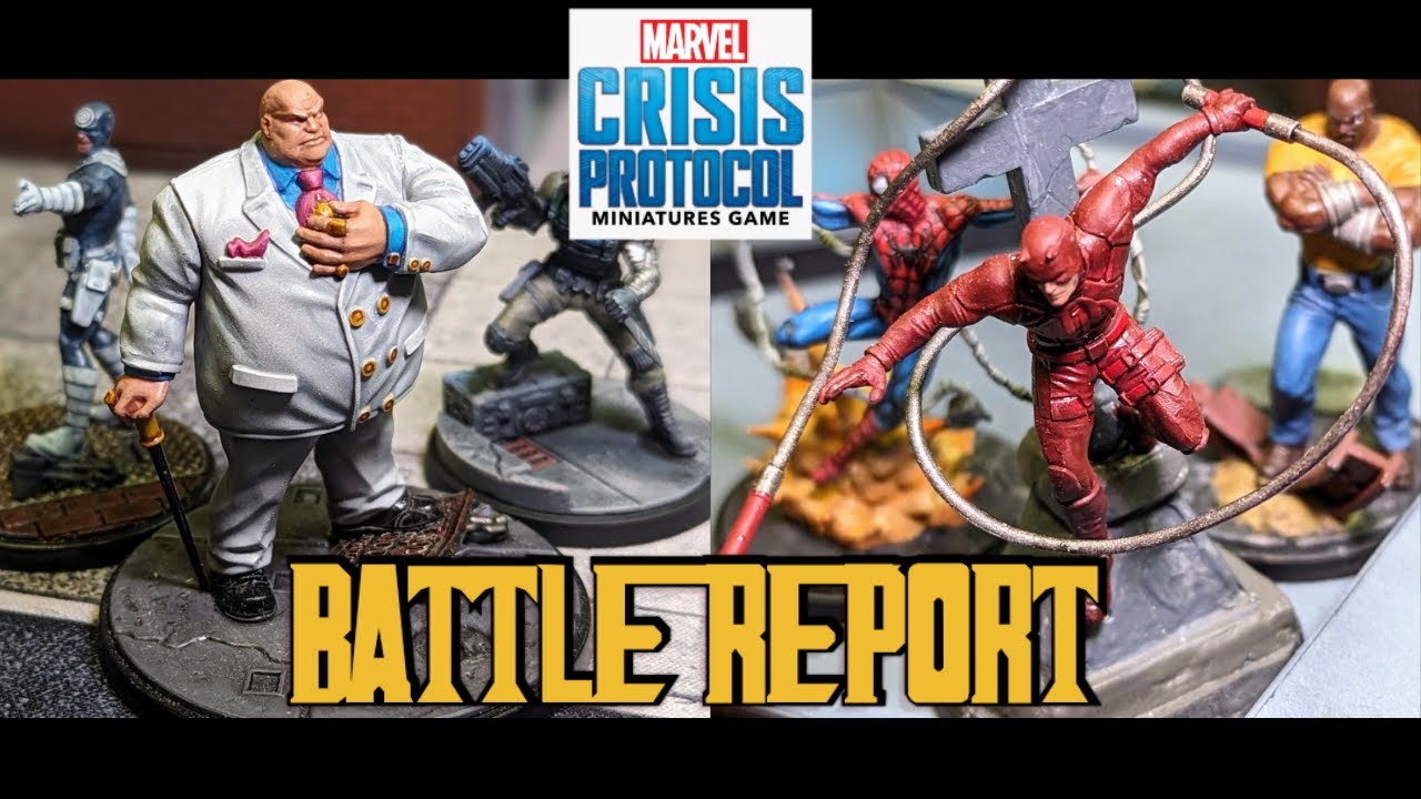 Marvel Crisis Protocol Battle Report Episode 105 - Marvel Knights vs  Criminal Syndicate