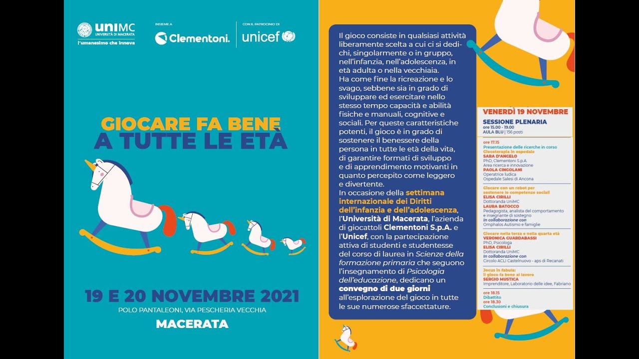 GIOCARE FA BENE A TUTTE LE ETÀ - 2 | Macerata, 19 e 20 novembre 2021 (seconda parte)