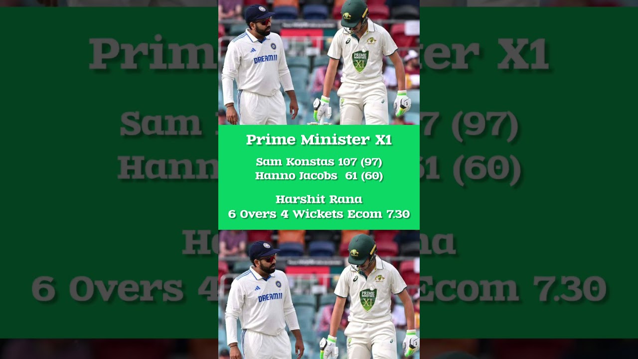 Australian Prime Minister XI vs India | BGT Test Series @Onlycricketyoutube #bgt2024 #india