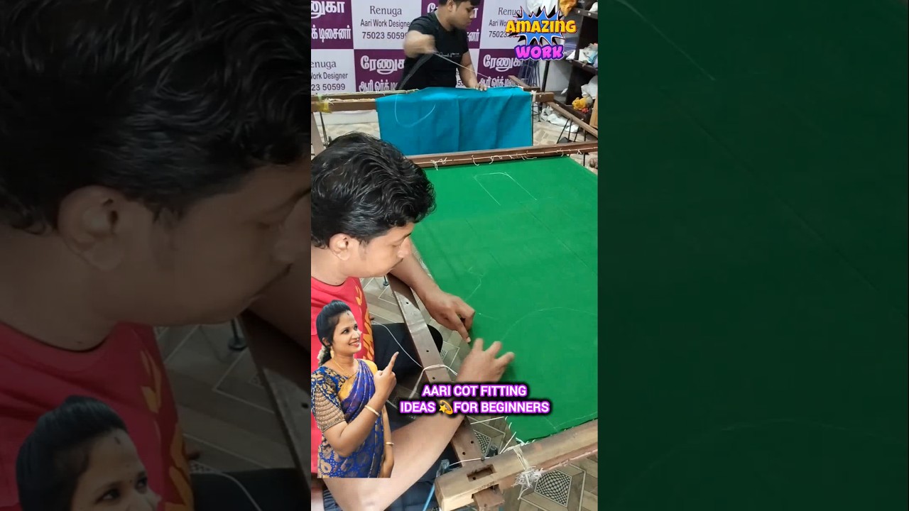easy aari cot fixing method | embroidery cot fixing tips #aaricot #aariembroiderytutorial #aariwork