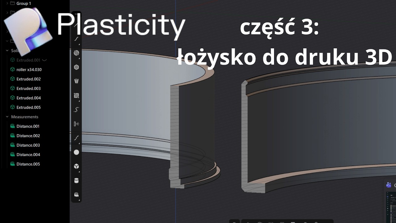 Plasticity - modelujemy łożysko #3 bieżnie wewnętrzne i zewnętrzne