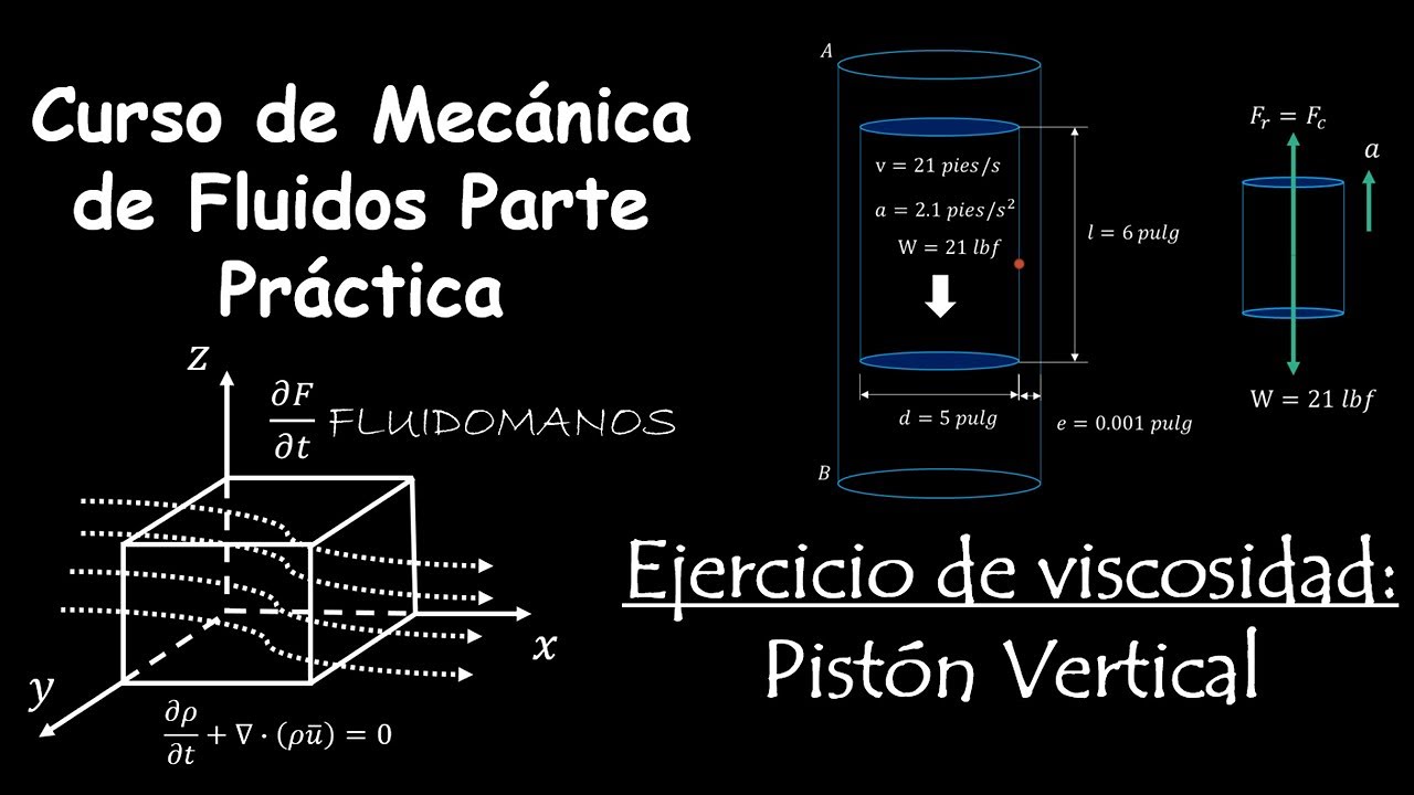 Ejercicio de viscosidad: Piston Vertical
