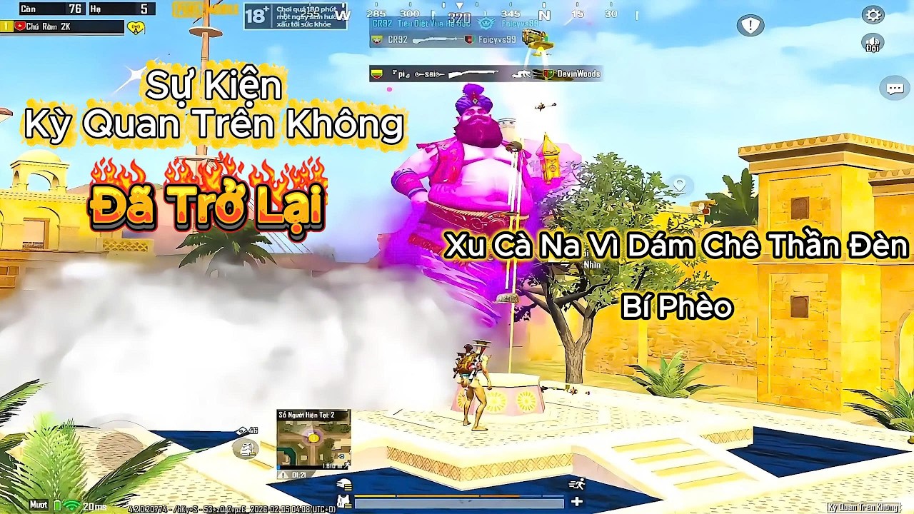 Pubg Mobile - Sự Kiện Kỳ Quan Trên Không Đã Trở Lại | Cái Kết Của ChúRòm Vì Dám Chê Thần Đèn Bí Phèo