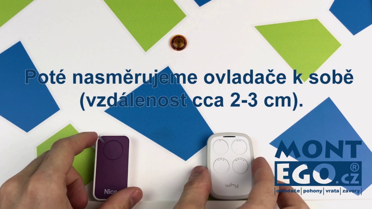 Zkopírování ovládače NICE INTI-1 na univerzální dálkový ovladač WhyEVO | MontEgo.cz