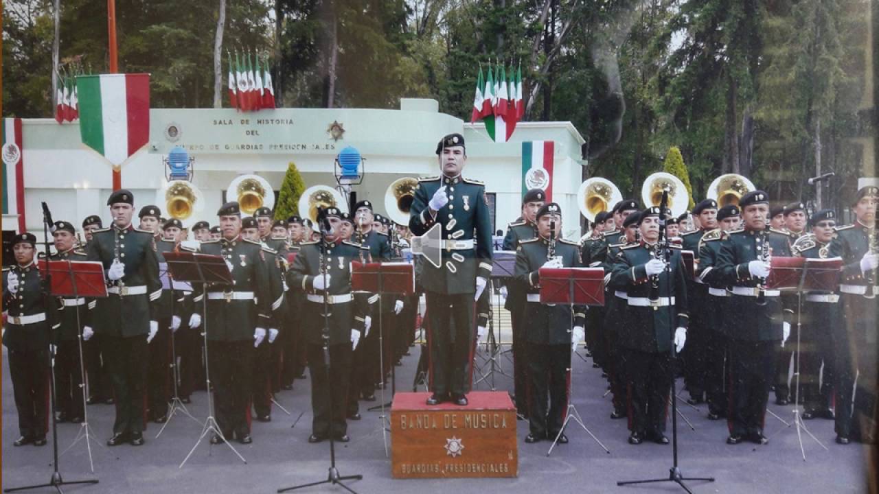 MARCHA MIGUEL ALEMAN DE DIMAS, 2013 (BANDA DEL C.G.P.; DIRECTOR CAP. ISIDRO TORRES VILLANUEVA)