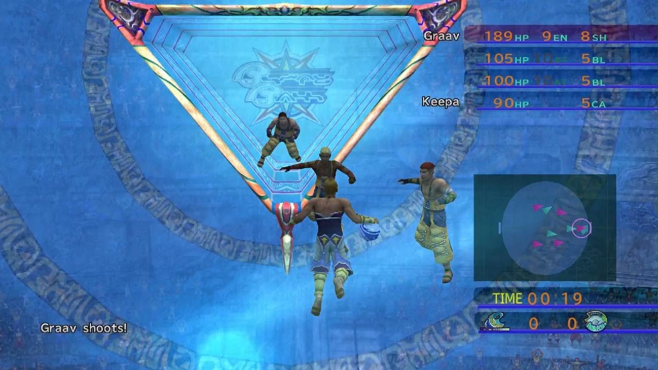 FINAL FANTASY X Vencendo primeiro jogo de Blitzball facilmente 3x0