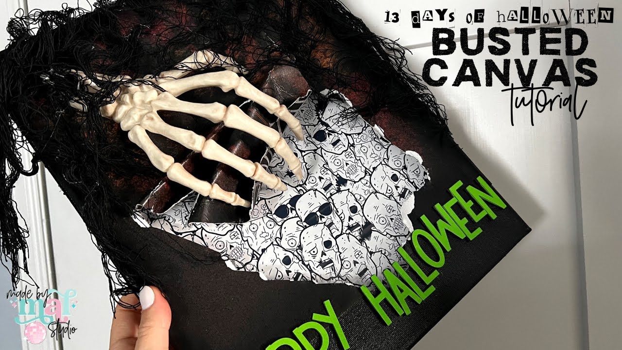 Halloween Busted Canvas Tutorial