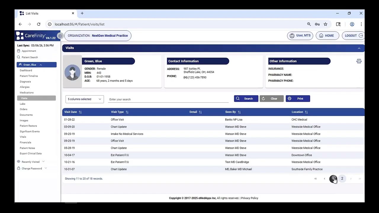 CareFinity Live Archive: Brief Demo