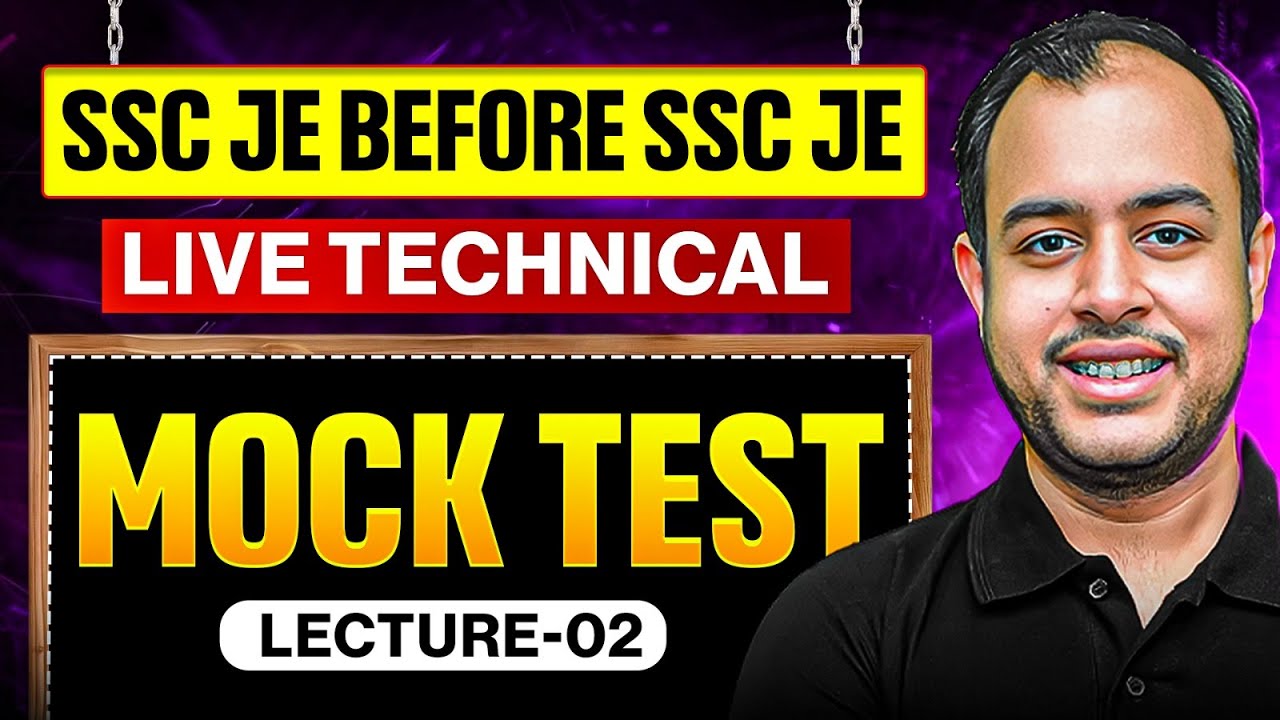 L-02 | SSC JE before SSC JE | Live Technical Mock Test | SSC JE  2025 | Ankit Goyal | One Man Army