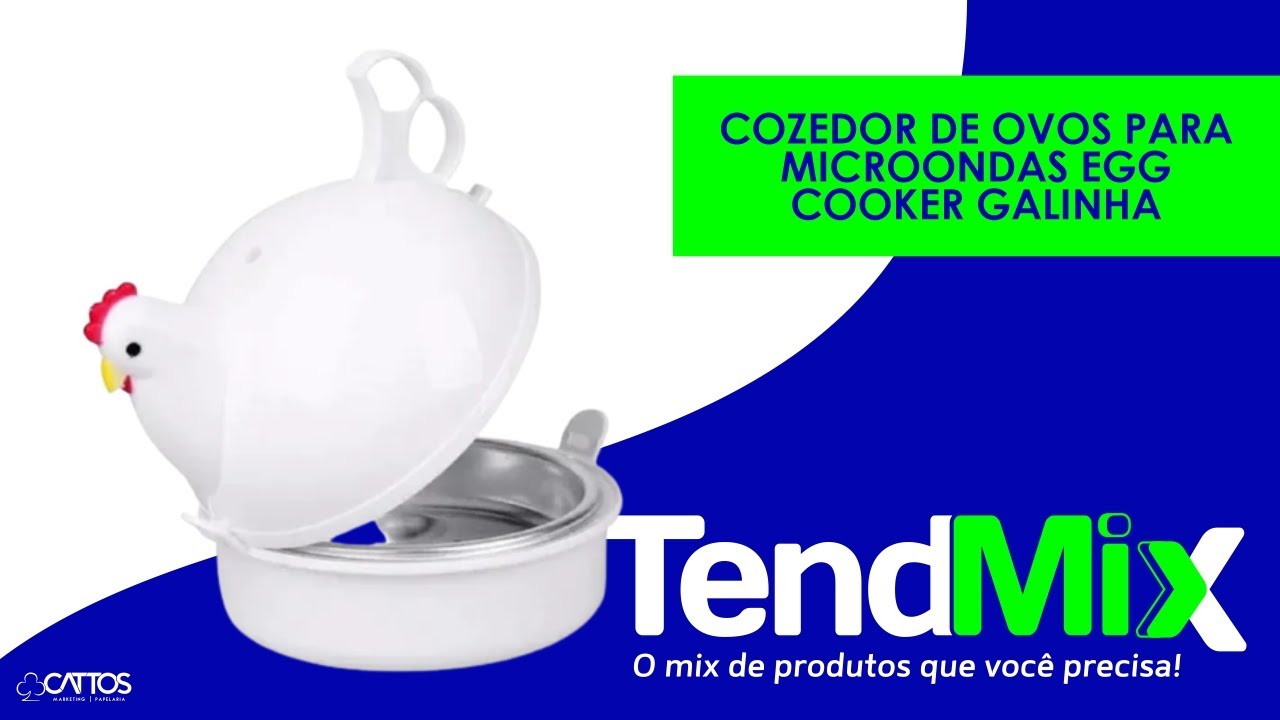 COZEDOR DE OVOS PARA MICROONDAS EGG COOKER GALINHA // TENDMIX