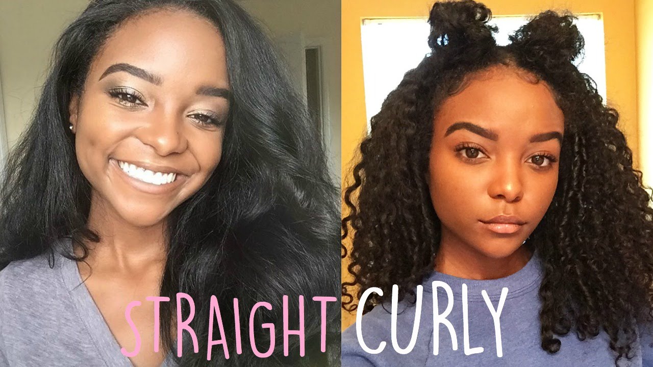 My Curly Hair Routine ♡ (STRAIGHT to CURLY) || Wash + Exfoliating Scalp