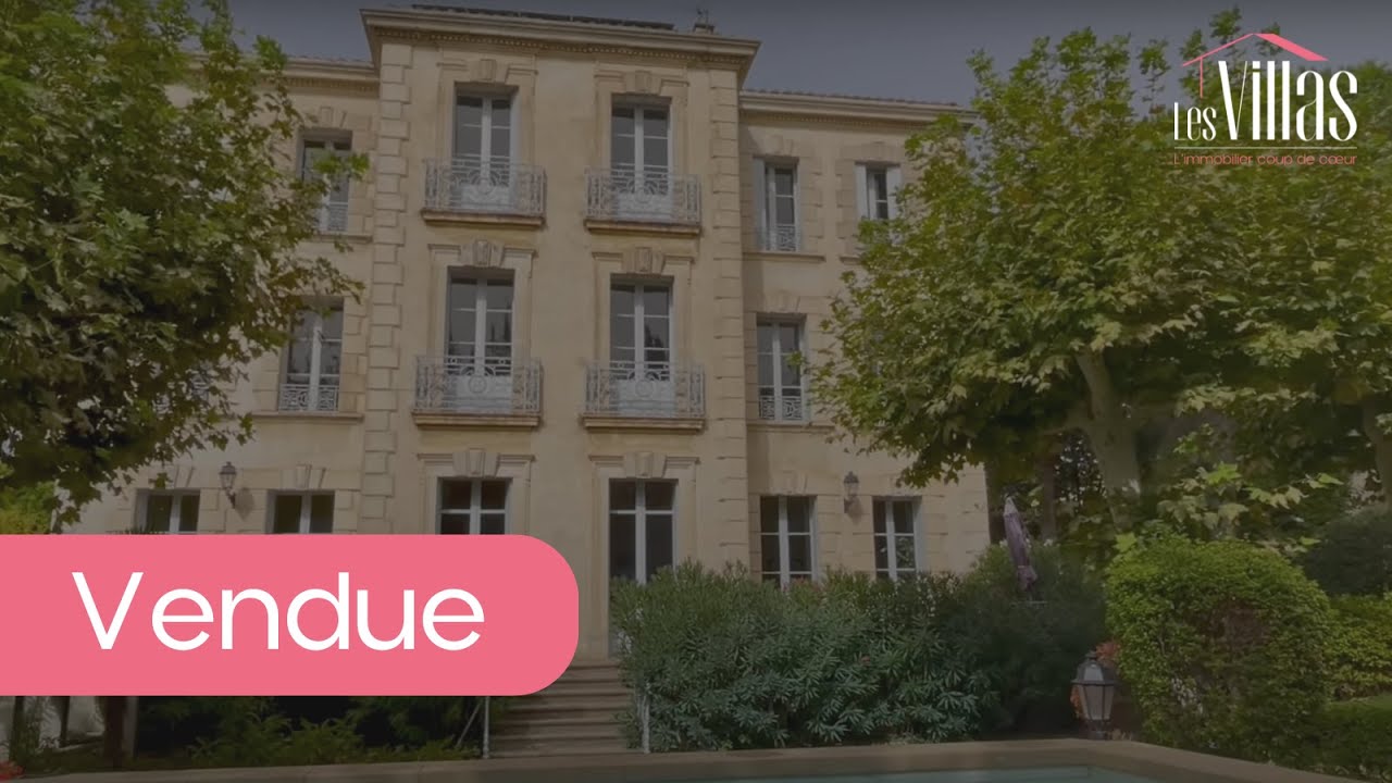 Sublime maison de maitre à vendre, avec son parc de 2 600m2 et sa piscine, près de Narbonne