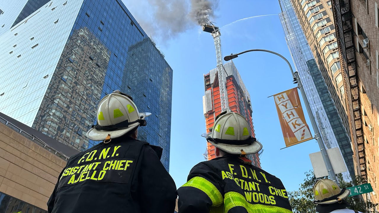 FDNY Manhattan 5th Alarm 10-86 Box 0782 Crane Collapse with Fire Major Matrix Response