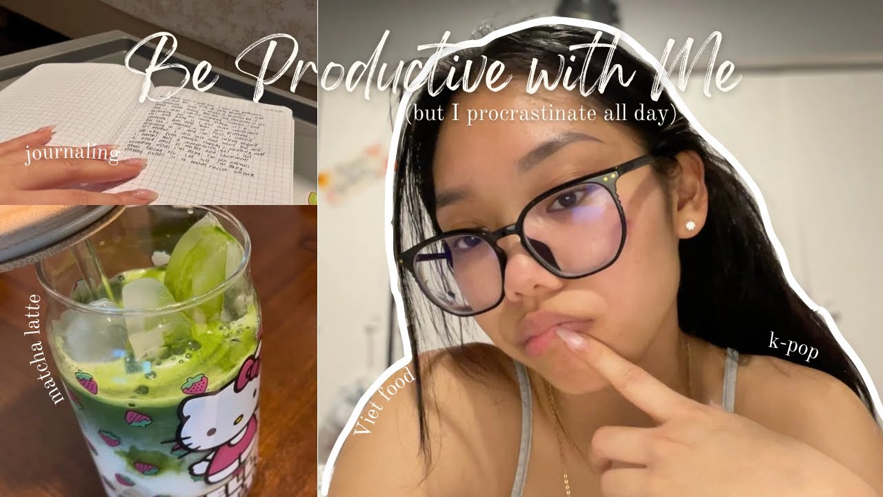 be productive with me 🎧📋 ⋆˙⟡ matcha, journaling, and chit chat!
