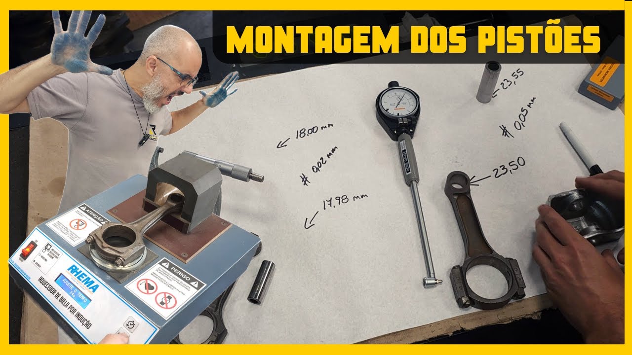 COMO MONTAR PISTÕES NAS BIELAS?? 🔥 PODE MONTAR NO FOGO?