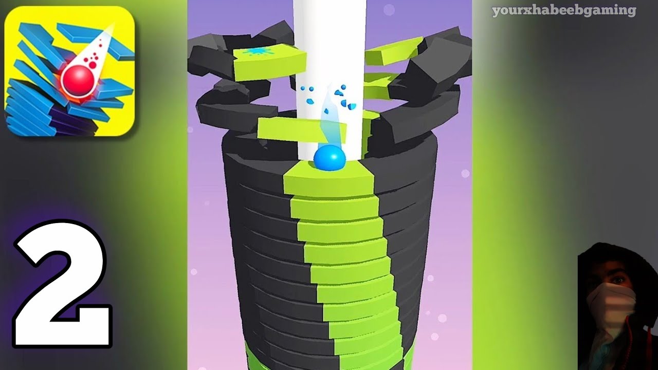 Stack Ball - Gameplay Walkthrough Part 2 Stack Ball io Platform Crash - Android Gameplay