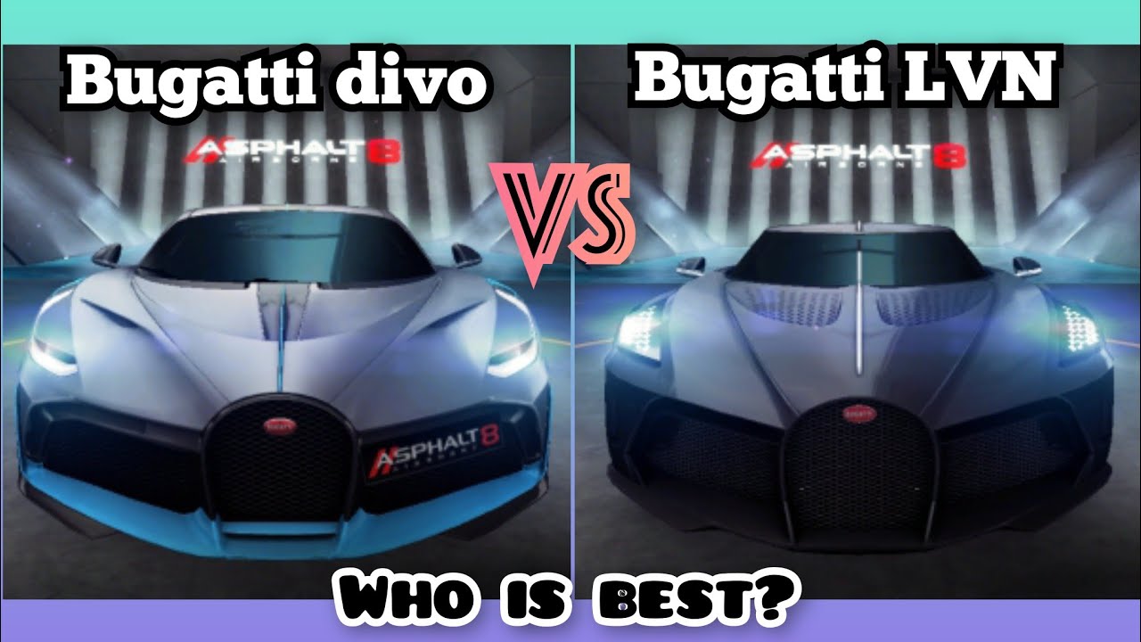 Bugatti divo vs Bugatti LVN. Full comparison | Asphalt 8