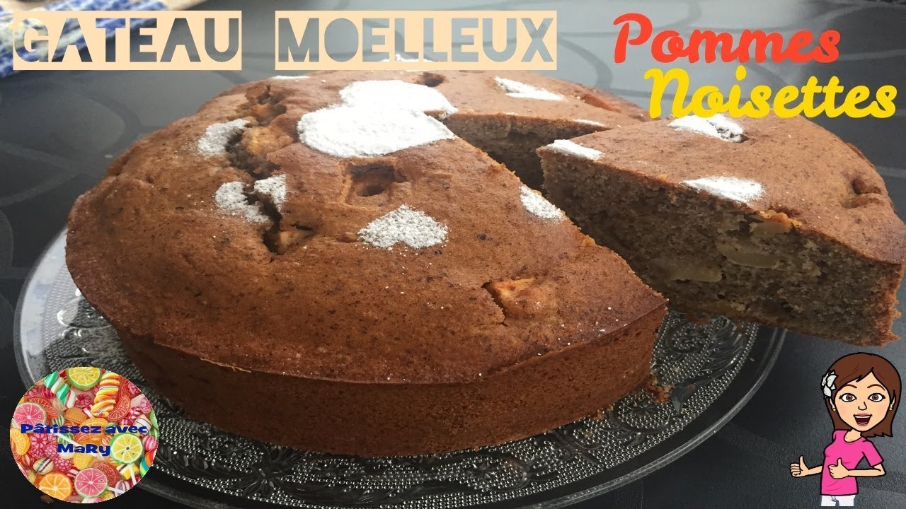 🥧 GATEAU MOELLEUX NOISETTES ET POMMES   ♡ Pâtissez avec MaRy ♡
