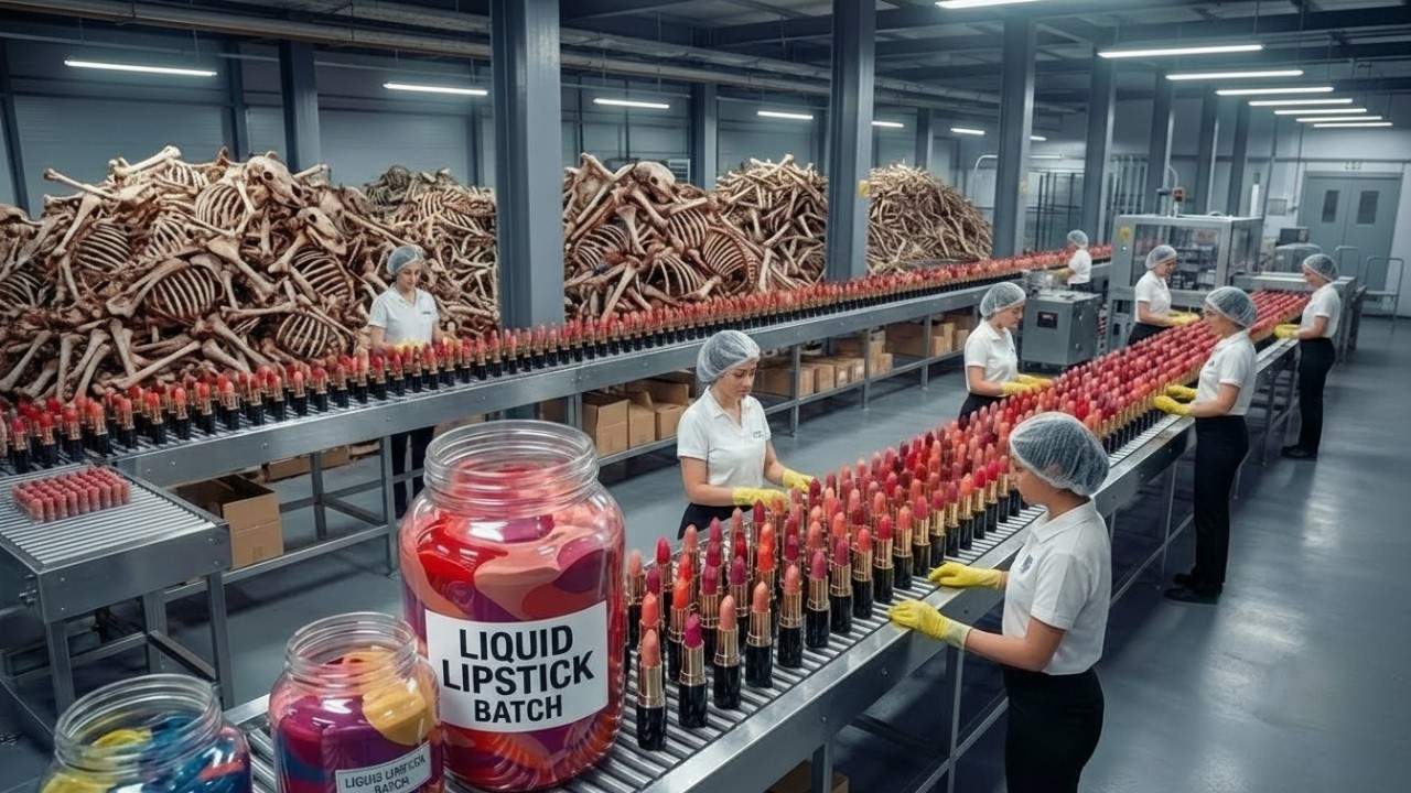 Inside the Lipstick Factory | How Animal Bones Are Used in Lipstick Production (USA Brand)