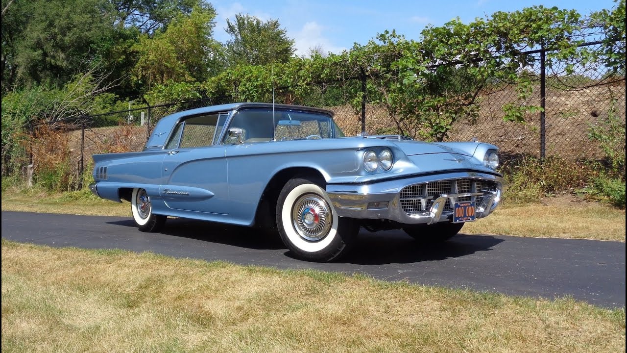 1960 Ford Thunderbird T Bird Hardtop in Blue 352 Engine & Ride on My Car Story with Lou Costabile