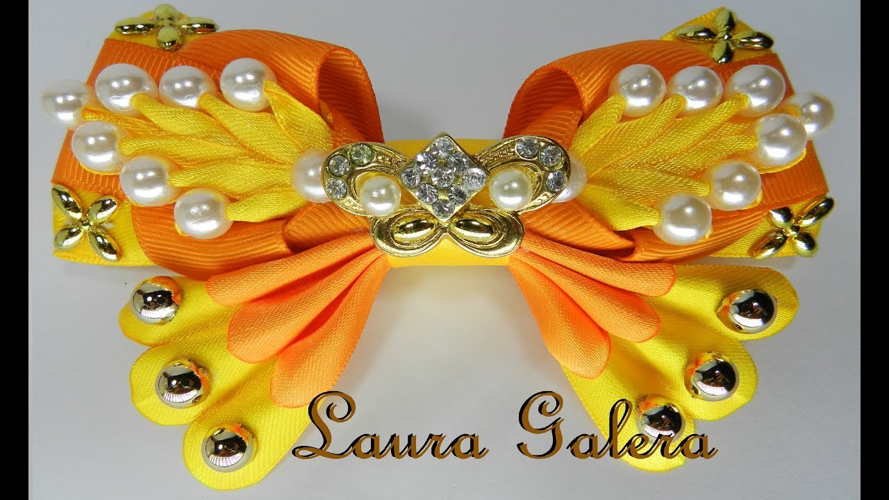 Hair Bow  Moño para el cabello en cintas Laço fita
