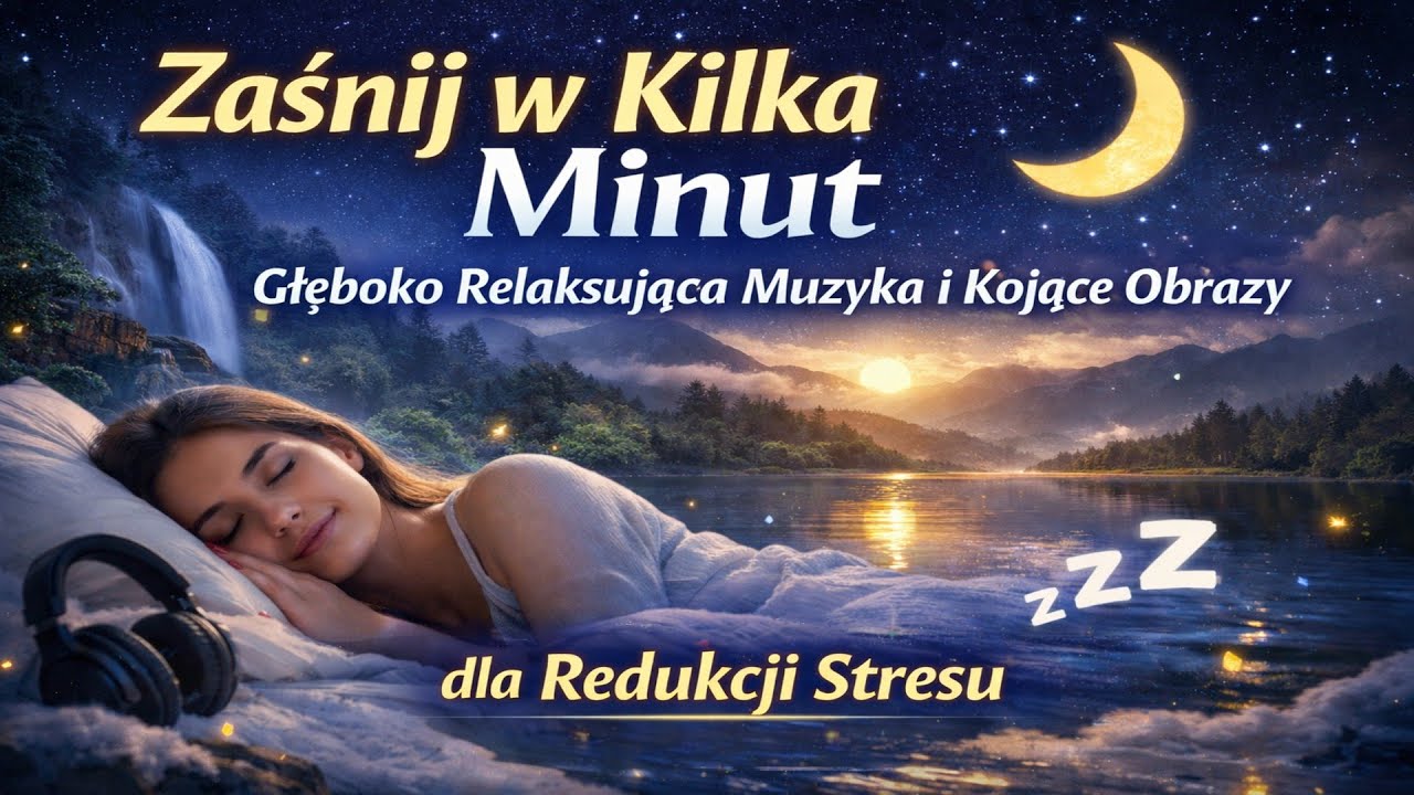 Zaśnij w Kilka Minut 🌙 Głęboko Relaksująca Muzyka i Kojące Obrazy