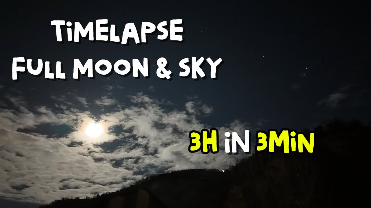 Full Moon Over the Swiss Alps, Valais, Switzerland, Night Sky Timelapse 4k