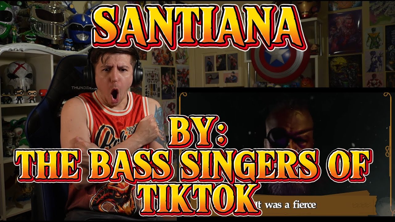 МЕНЯ НАПАЛИ!!!!!!!!!!!!! Слепая реакция на бас-певцов TikTok - Сантьяна