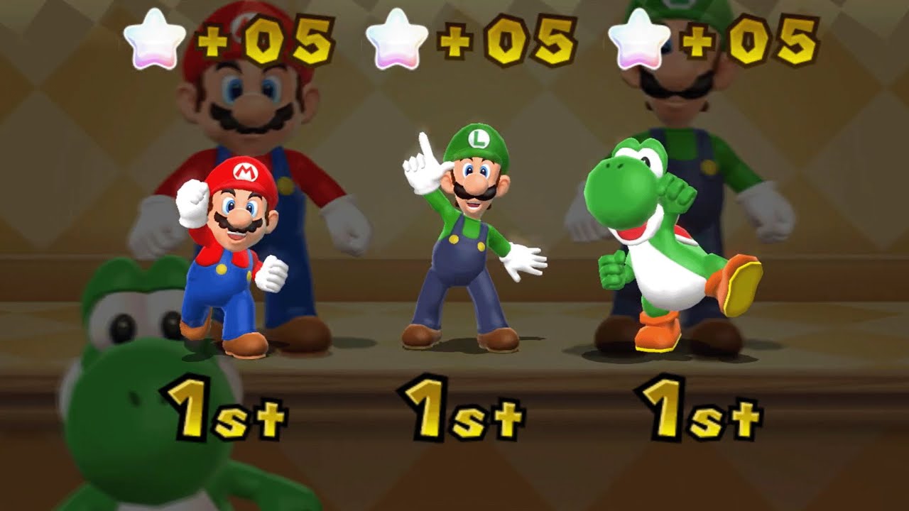 Mario Party 9 - Mario vs Luigi vs Yoshi - Toad Road (Master Difficulty)