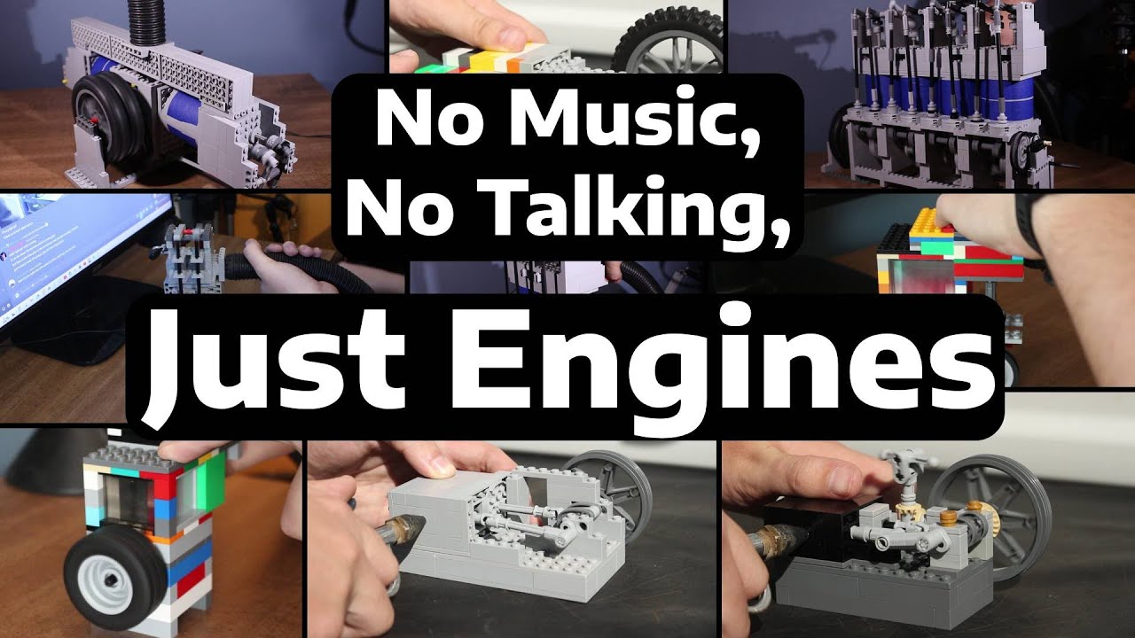 Pure LEGO Engine Sounds | Compressed Air & Vacuum Engines