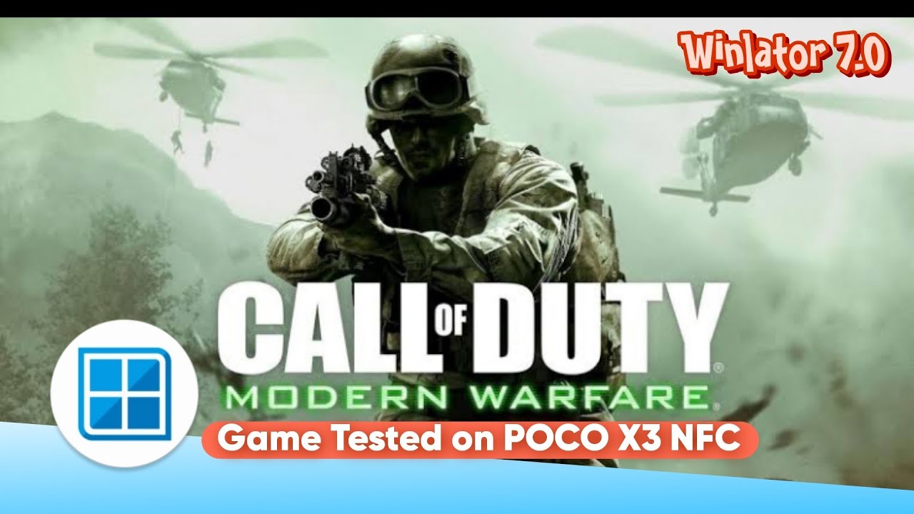 Call of Duty Modern Warfare Winlator 7.0 POCO X3 NFC Snapdragon 732G