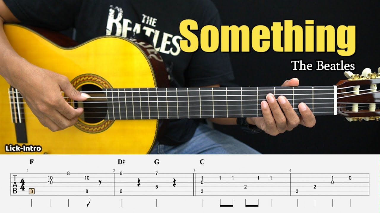 Something - The Beatles - Fingerstyle Guitar Tutorial + TAB & Lyrics