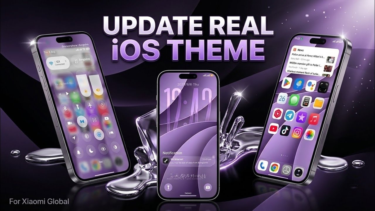 UPDATED REAL iOS 27 THEME  BEST THEME FOR XIAOMI GLOBAL