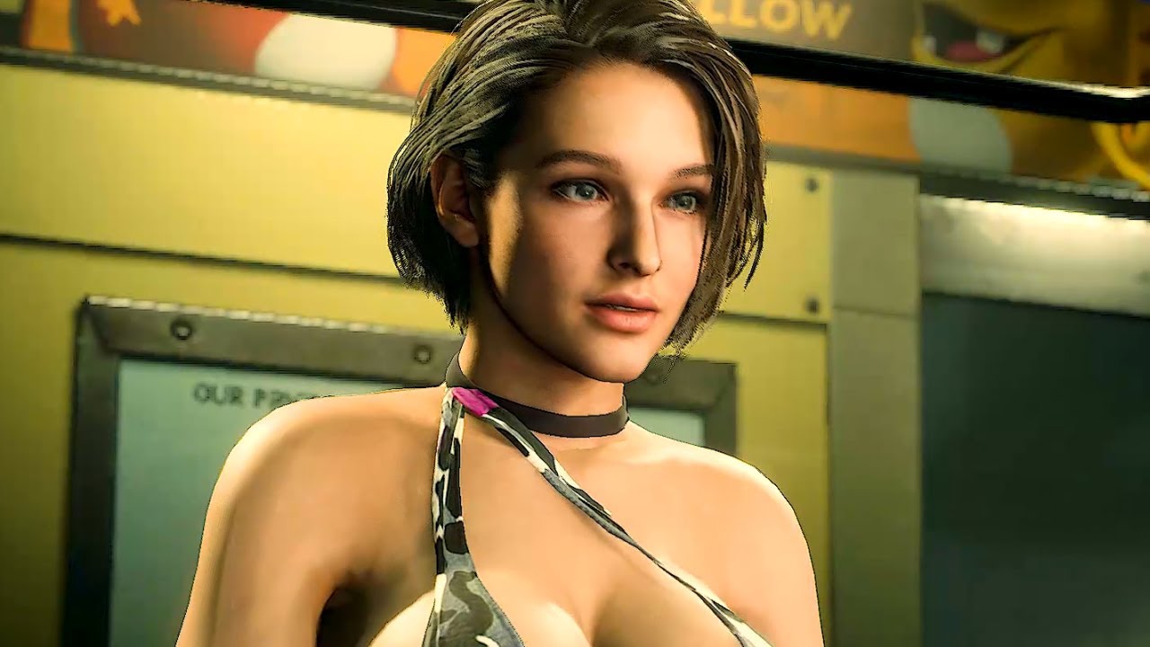 Resident Evil 3 Remake Jill with Zebraistic costume