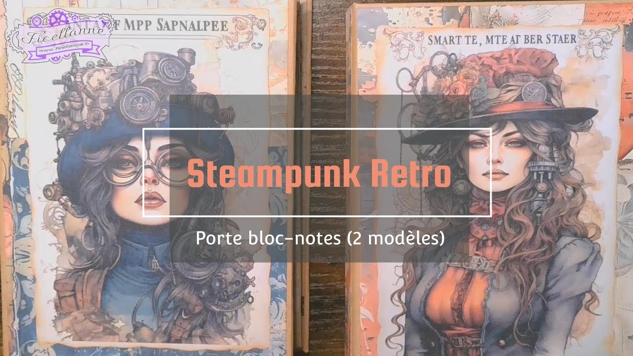 Ficellanne - Porte bloc-notes - Steampunk Retro