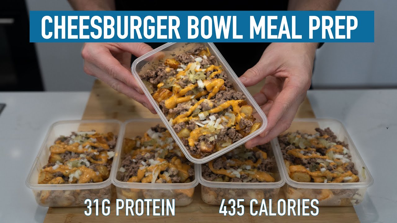 Low Calorie Cheeseburger Bowl Meal Prep - High Protein