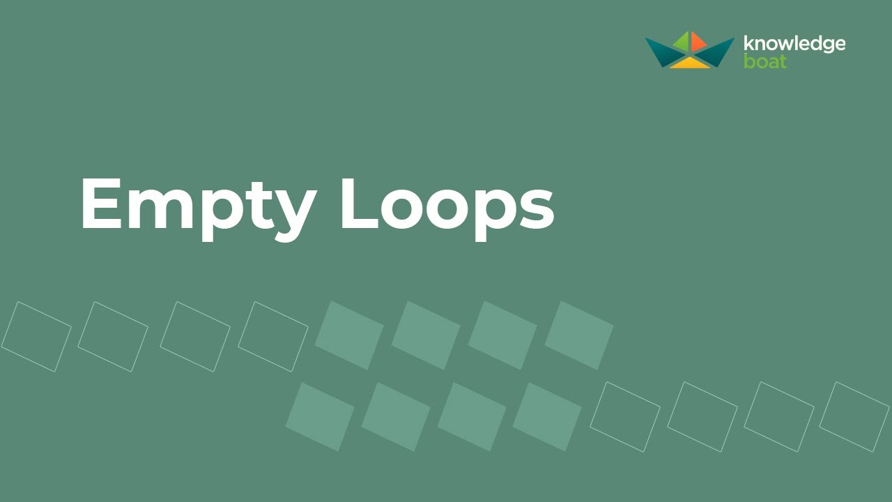 Empty Loops | ICSE Computer Applications | Java & BlueJ