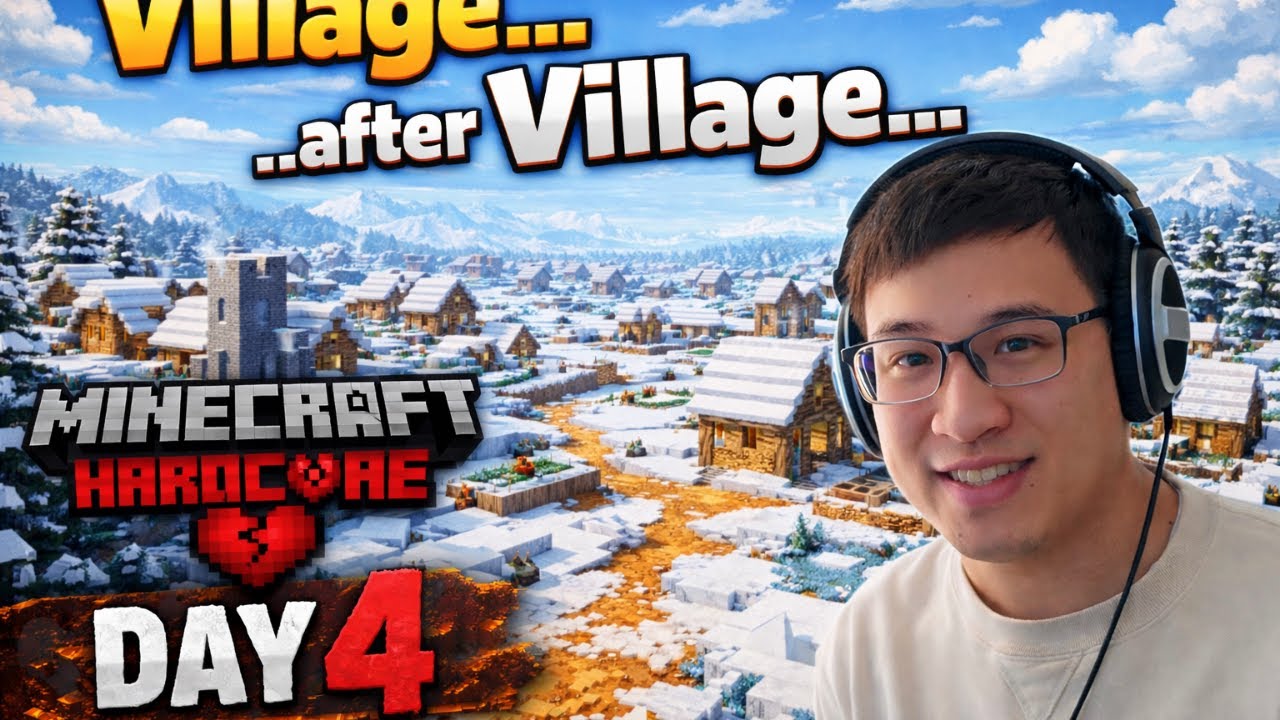 Another Village?!? | Minecraft Hardcore | Day 4
