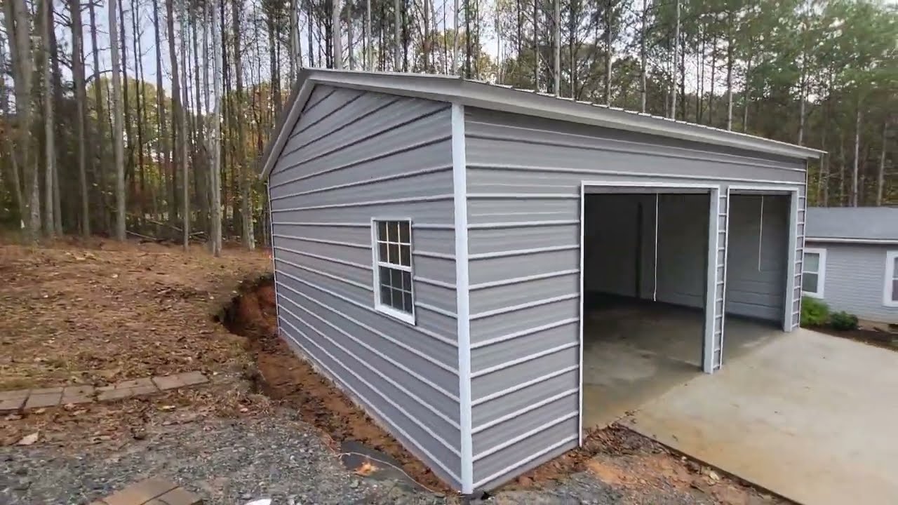 Installed the Steel Building Garage!