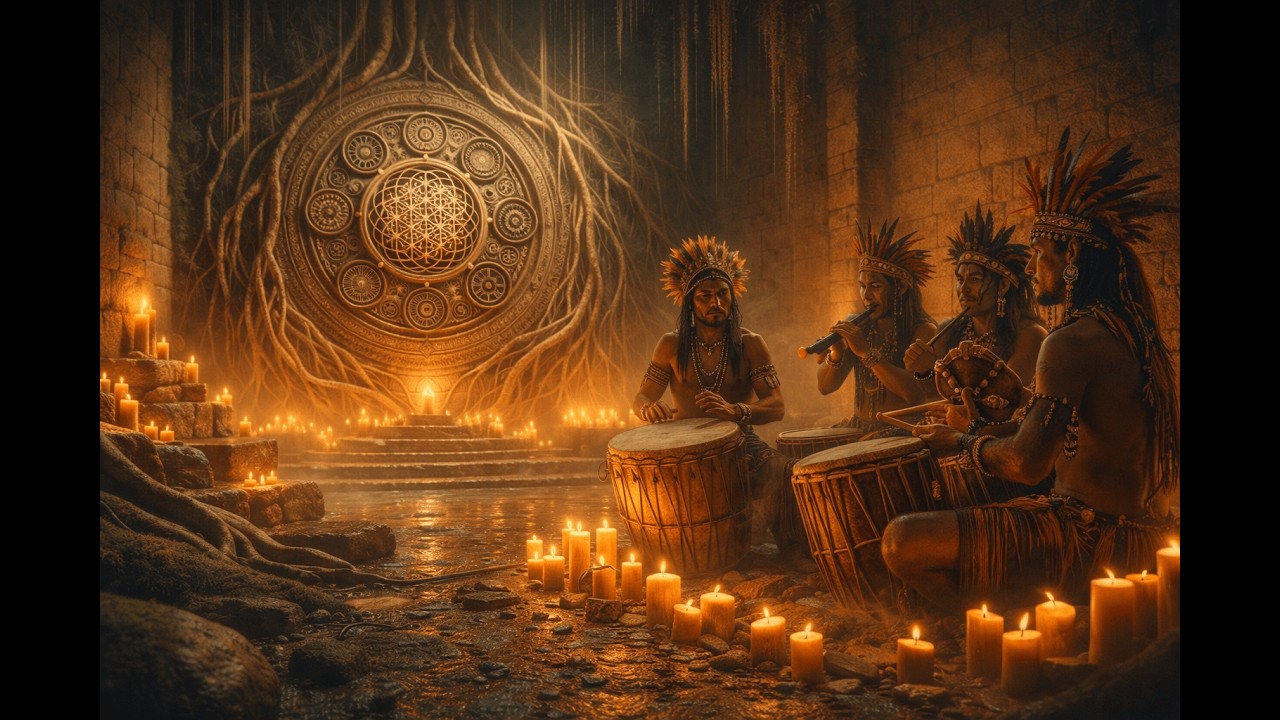 Candlelit Terreiro Sanctuary | Ancestral Healer Drum & Drone for Deep Safety (432 Hz)