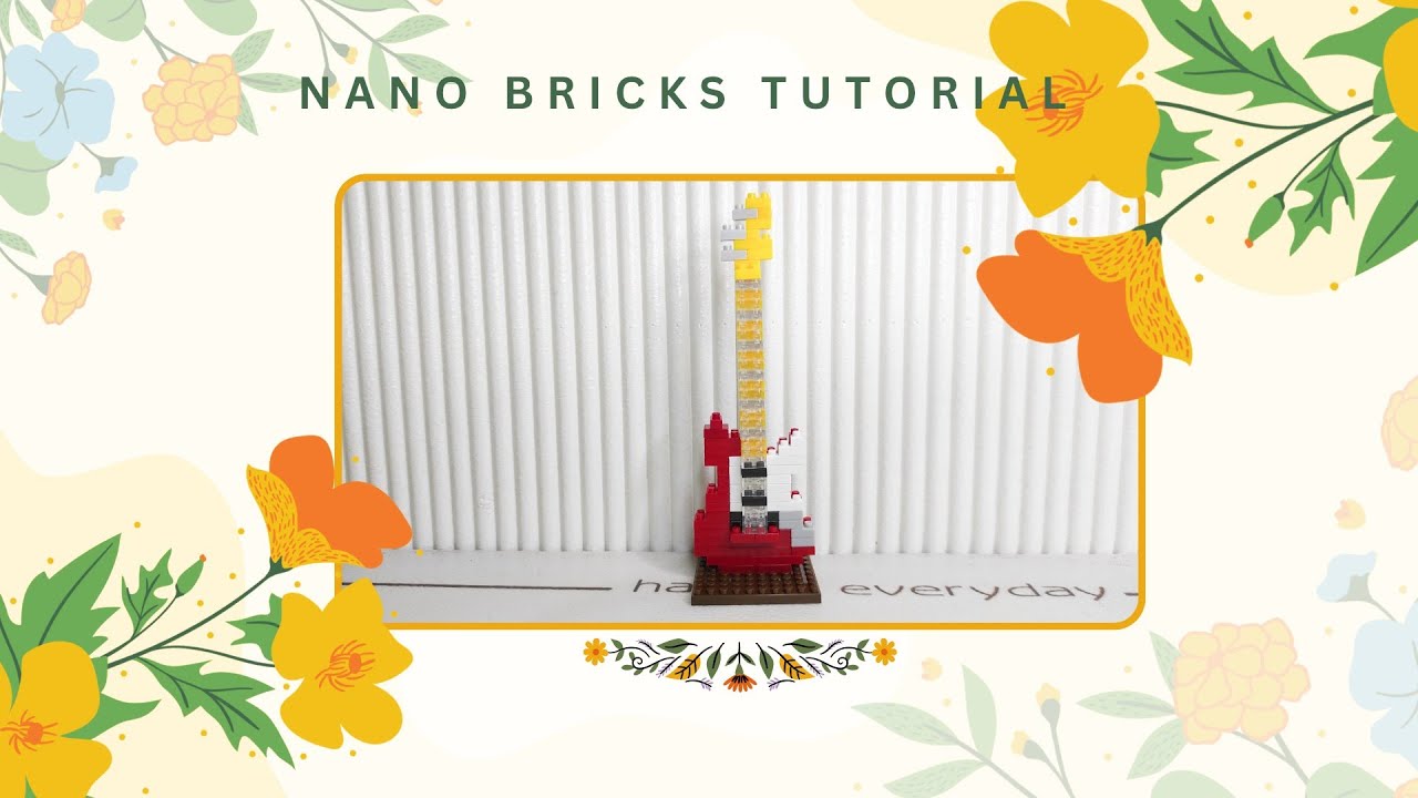 LET'S BUILD NANO BRICK CHARACTER : RED ELECTRIC GUITAR from OHSOME